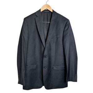Calvin Klein Wool Blazer Two Button Charcoal Gray Business Jacket Size 40L